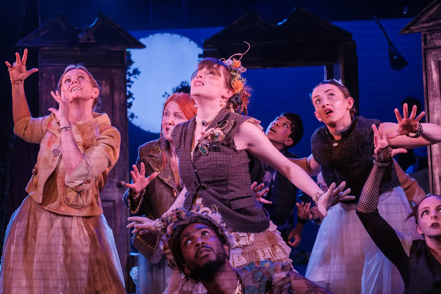 A production photo for A Midsummer Night's Dream at Barn Theatre, Hertfordshire