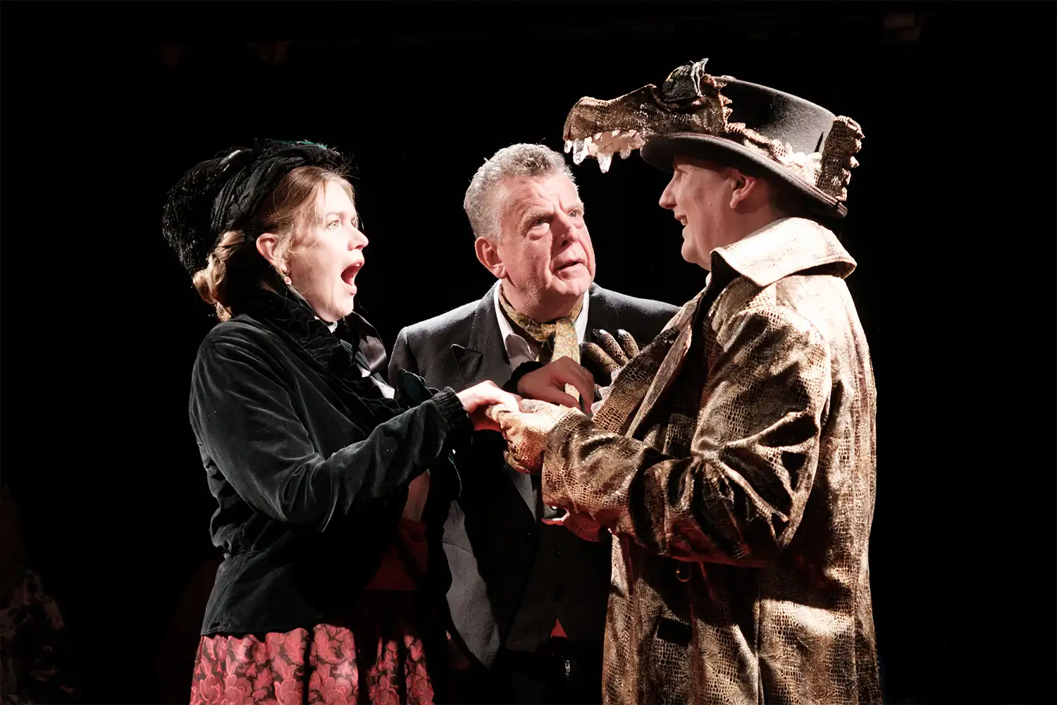A production photo for The Crocodile at Barn Theatre, Hertfordshire
