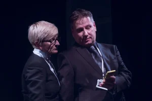 A production photo for Richard III at Barn Theatre, Hertfordshire