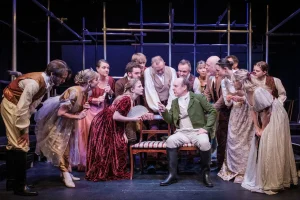 A production graphic for Barn Theatre - War & Peace - A Little Theatre Guild Member.