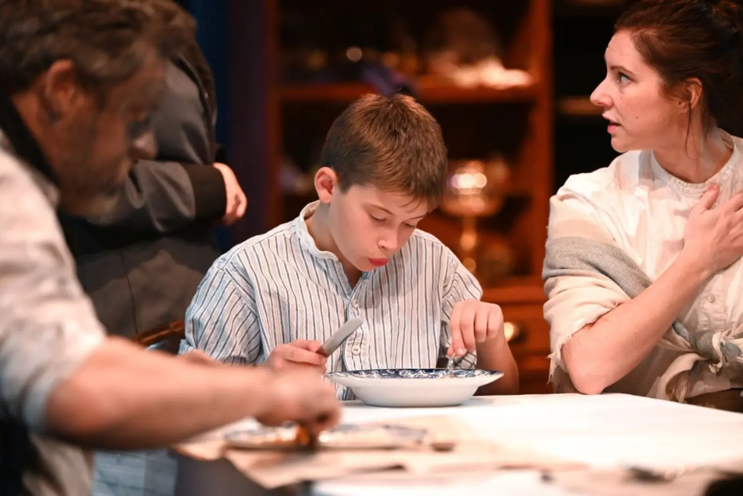 A production photo for Husbands and Sons - The Company of Players Hertford 2022