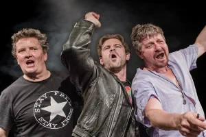 A production photo from The Dysfunckshonalz! at Barn Theatre, Hertfordshire